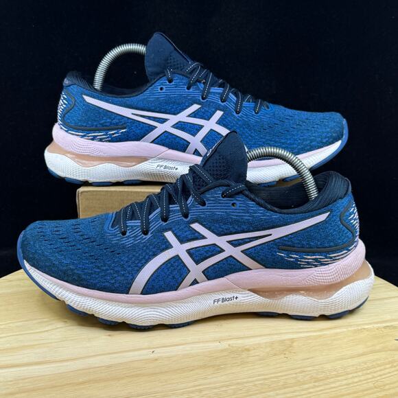 Asics Womens Gel Nimbus 24 1012B201 Blue Running Shoes Sneakers Size 10 - Picture 1 of 10